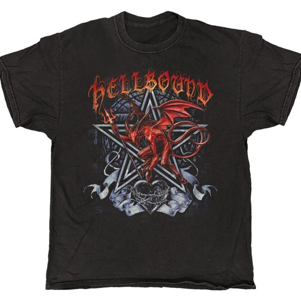 Alchemy England Hellbound Gothic Vintage Style Graphic Unisex T-Shirt .